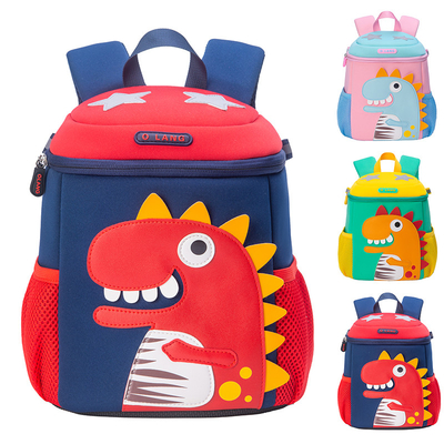 Bambino sveglio impermeabile Bookbag del fumetto del dinosauro 3D di Mochila dello zaino dei bambini di asilo