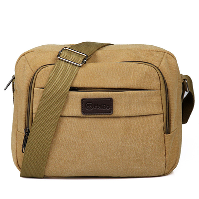 Borsa a tracolla d'annata solida di Bag Casual Portable del messaggero della tela del fermaglio