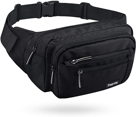 Le donne di Bum Fashion Fanny Pack Men innaffiano la borsa resistente della vita con 6 tasche zippate