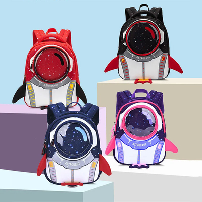 Gli astronauti impermeabili delle ragazze del fumetto di 3D Rocket Kids Backpack Anti Lost istruiscono le borse
