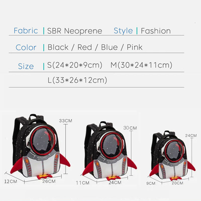 Gli astronauti impermeabili delle ragazze del fumetto di 3D Rocket Kids Backpack Anti Lost istruiscono le borse