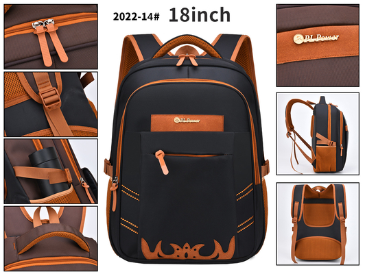 Zaino a 18 pollici casuale di nylon del computer portatile di School dello studente impermeabile dello zaino di affari
