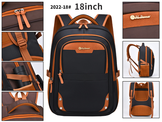 Zaino a 18 pollici casuale di nylon del computer portatile di School dello studente impermeabile dello zaino di affari