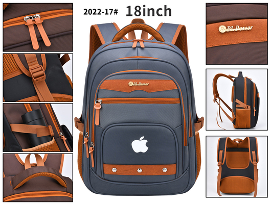 Zaino a 18 pollici casuale di nylon del computer portatile di School dello studente impermeabile dello zaino di affari