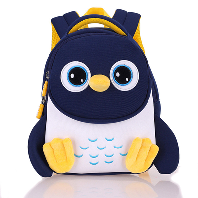 Asilo impermeabile della borsa di scuola dei bambini del bambino del bambino dello zaino 3D dei bambini del pinguino