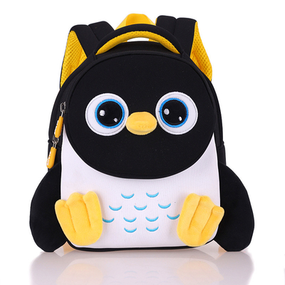 Asilo impermeabile della borsa di scuola dei bambini del bambino del bambino dello zaino 3D dei bambini del pinguino