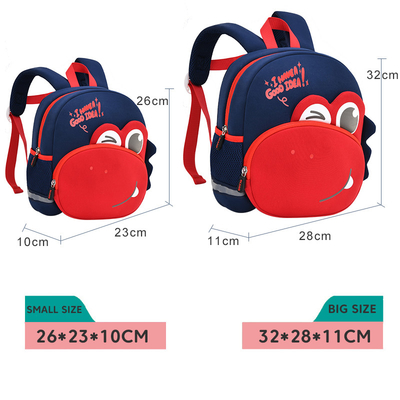 Asilo Mochila del bambino del fumetto dello zaino 3D dei bambini del dinosauro del ODM per le ragazze dei ragazzi 2-5 anni