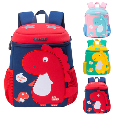 Zaino sveglio del fumetto di Mochila di asilo del dinosauro del bambino 3D per le ragazze dei ragazzi