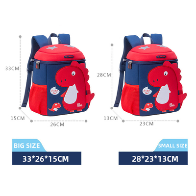 Zaino sveglio del fumetto di Mochila di asilo del dinosauro del bambino 3D per le ragazze dei ragazzi