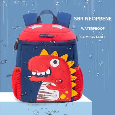 Bambino sveglio impermeabile Bookbag del fumetto del dinosauro 3D di Mochila dello zaino dei bambini di asilo