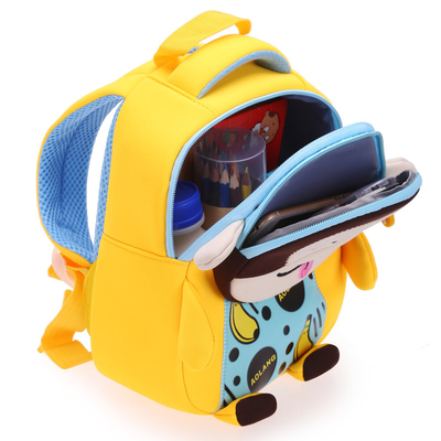 Cartelle perse dei bambini della scimmia anti dello zaino del fumetto sveglio impermeabile del neoprene 3D 2 dimensioni