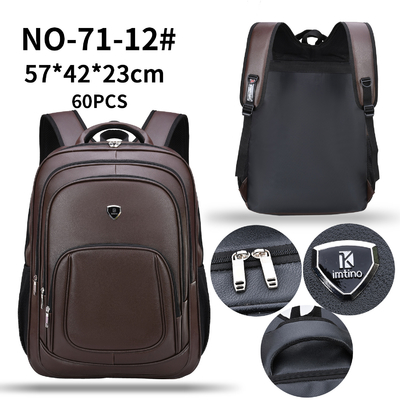 Borsa del computer portatile di affari dei retro di affari dell'unità di elaborazione uomini multifunzionali maschii casuali di cuoio dello zaino