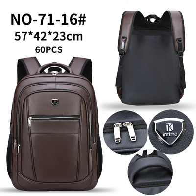 Borsa del computer portatile di affari dei retro di affari dell'unità di elaborazione uomini multifunzionali maschii casuali di cuoio dello zaino