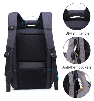 Borsa a 17 pollici impermeabile multifunzionale del computer portatile dell'anti di furto di affari zaino del computer portatile