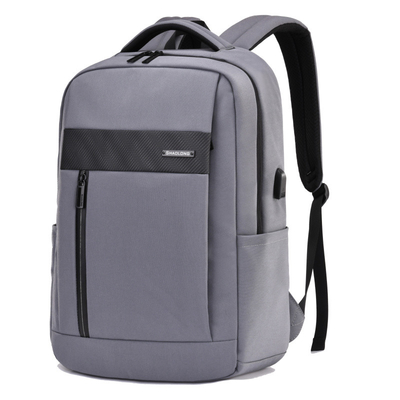 zaino USB del computer portatile di affari 15.6inch che fa pagare la borsa di cuoio nera del computer portatile