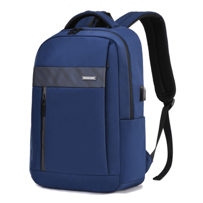 zaino USB del computer portatile di affari 15.6inch che fa pagare la borsa di cuoio nera del computer portatile