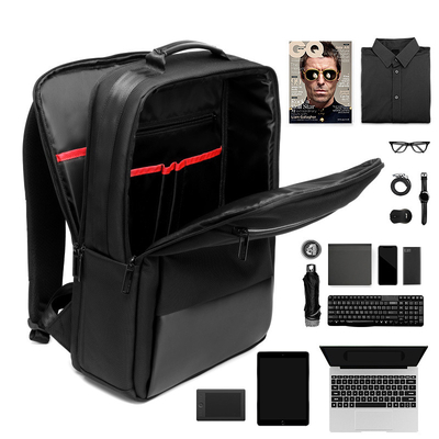 Zaino casuale di affari del viaggio degli uomini di carico di USB dello zaino del computer portatile di affari di FCS