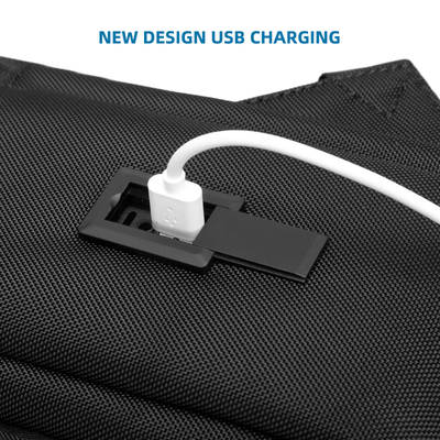 Zaino casuale di affari del viaggio degli uomini di carico di USB dello zaino del computer portatile di affari di FCS