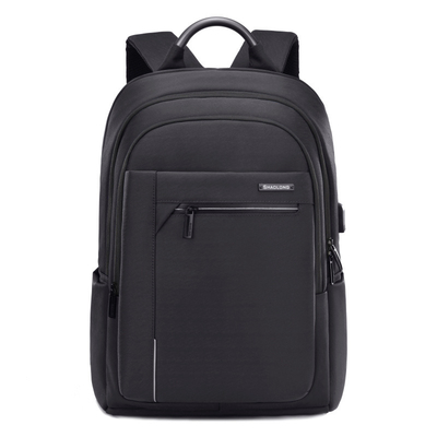 Zaino causale USB del computer portatile di affari che fa pagare la borsa impermeabile di viaggio di Oxford
