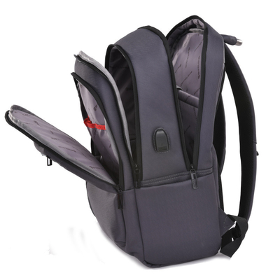 Zaino causale USB del computer portatile di affari che fa pagare la borsa impermeabile di viaggio di Oxford