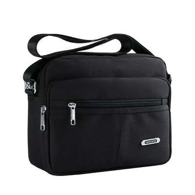 Messaggero casuale Bag Solid Buckle MultiPocket della spalla della tela