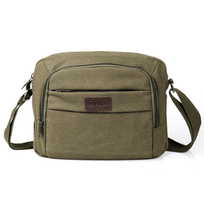 Borsa a tracolla d'annata solida di Bag Casual Portable del messaggero della tela del fermaglio