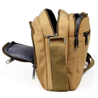 Borsa a tracolla d'annata solida di Bag Casual Portable del messaggero della tela del fermaglio