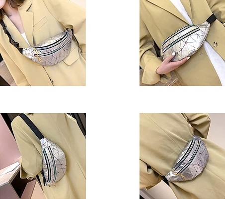 L'unità di elaborazione riveste di pelle Bum Waist Bag Festival Fanny le tasche dello zip che del pacchetto 3 impermeabilizzano