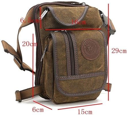 Borsa di riciclaggio tattica della gamba di goccia della tela che fa un'escursione il pacchetto della vita per le donne degli uomini
