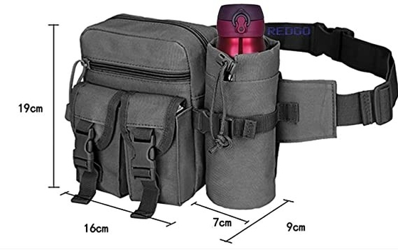 Bum Bag Canvas Waist Pouch impermeabile pratico militare con la portabottiglia