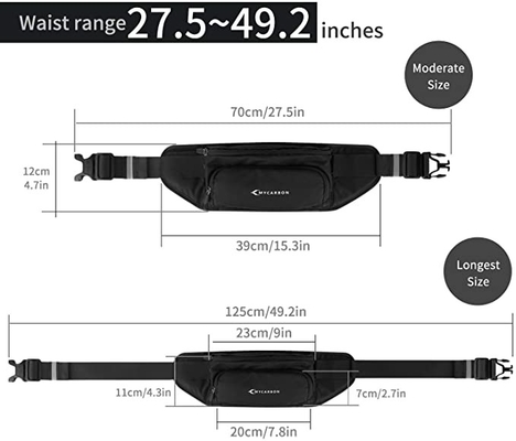 Cinghia impermeabile di Bum Jogging Belt Bag Running del poliestere con la portabottiglia