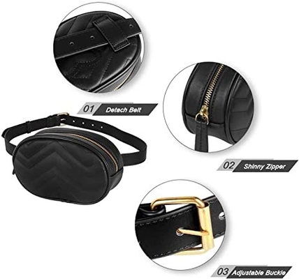 Borsa impermeabile di cuoio della cinghia dell'unità di elaborazione di Fanny Pack di modo inter- del corpo
