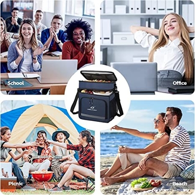 Borsa più fresca isolata a perfetta tenuta pieghevole del pranzo riutilizzabile per gli uomini delle donne