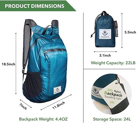 Escursione del materiale resistente leggero dell'acqua 70L Oxford dello zaino di Daypack Packable