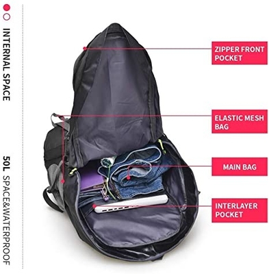 zaino d'escursione resistente leggero dell'acqua 50l per la visita di campeggio rampicante