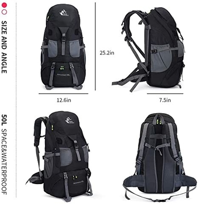 zaino d'escursione resistente leggero dell'acqua 50l per la visita di campeggio rampicante