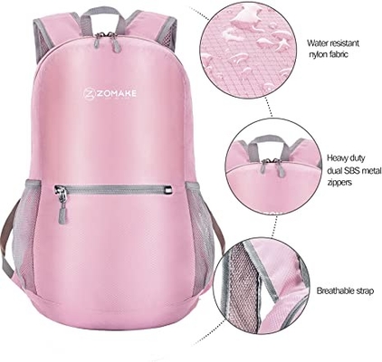 Zaino resistente d'escursione all'aperto dell'acqua 20l Packable dello zaino del ODM pieghevole