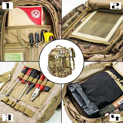 Materiale di campeggio militare tattico estensibile di Oxford dello zaino 60l