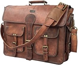 cartella di cuoio fatta a mano d'annata a 14 pollici di Bag For Laptop del messaggero 400g