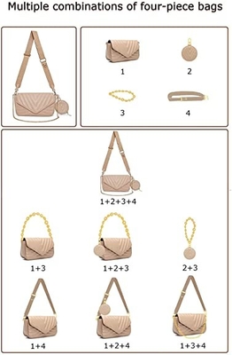 Borsa alla moda di Small Quilted Crossbody del progettista per le donne