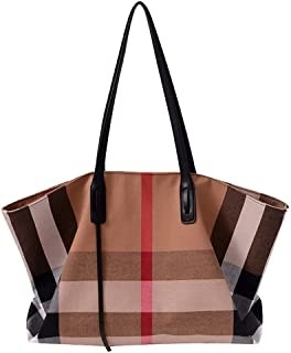 Borsa inter- del corpo della borsa delle donne della tela delle signore spaziose di lusso di grande capacità