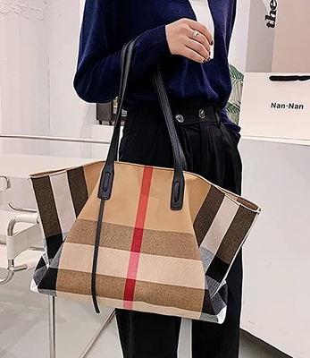Borsa inter- del corpo della borsa delle donne della tela delle signore spaziose di lusso di grande capacità