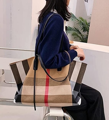 Borsa inter- del corpo della borsa delle donne della tela delle signore spaziose di lusso di grande capacità