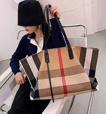 Borsa inter- del corpo della borsa delle donne della tela delle signore spaziose di lusso di grande capacità